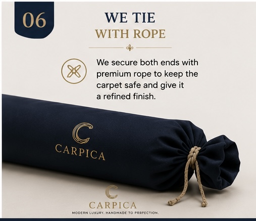 Final package secured with premium rope finish